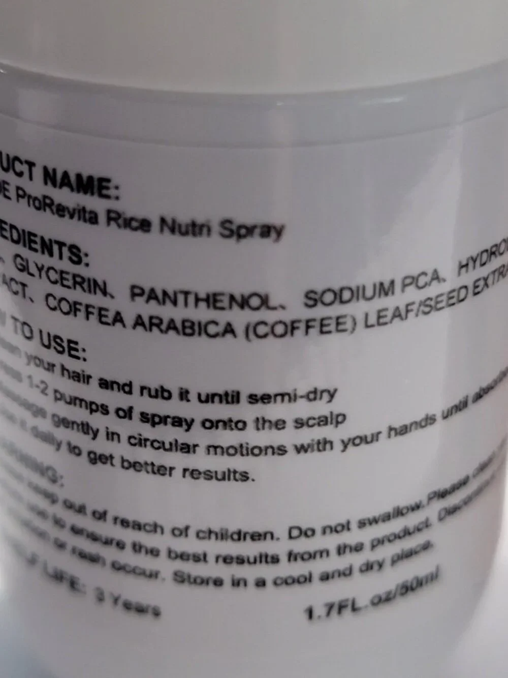 EELHOE ProRevita Rice Nutri Spray with Coffee Hair Darken and Enhancer